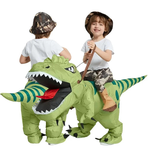 Animal cartoon riding rex - animal, t-rex